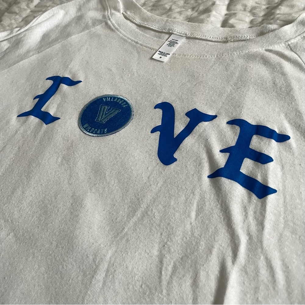NEW Villanova University  wildcats College Love Long Sleeve Tee Shirt